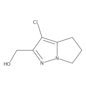 3-Chloro-5,6-dihydro-4H-pyrrolo[1,2-B]pyrazole-2-methanol结构式