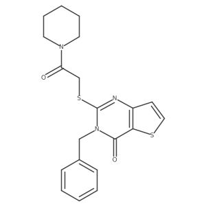 3-benzyl-2-{[2-oxo-2-(piperidin-1-yl)ethyl]sulfanyl}-3H,4H-thieno[3,2-d]pyrimidin-4-one Structure