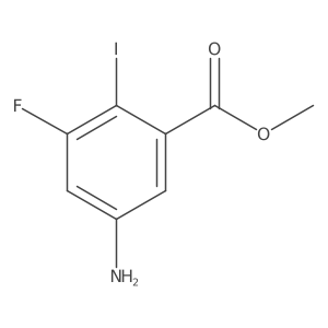 Benzoic acid, 5-amino-3-fluoro-2-iodo-, methyl ester结构式