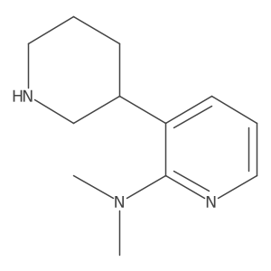 N,N-dimethyl-3-(piperidin-3-yl)pyridin-2-amine结构式