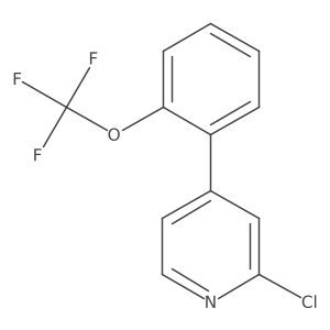 2-Chloro-4-(2-(trifluoromethoxy)phenyl)pyridine Structure
