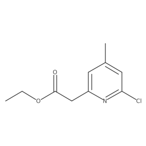Ethyl 2-(6-chloro-4-methylpyridin-2-YL)acetate Structure
