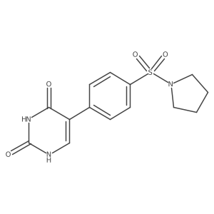 (2,4)-Dihydroxy-5-[4-(pyrrolidinylsulfonyl)phenyl]pyrimidine结构式
