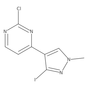 2-chloro-4-(3-iodo-1-methyl-1H-pyrazol-4-yl)pyrimidine结构式