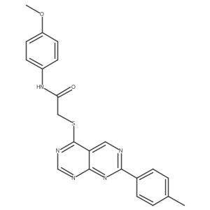 N-(4-methoxyphenyl)-2-((7-(p-tolyl)pyrimido[4,5-d]pyrimidin-4-yl)thio)acetamide结构式