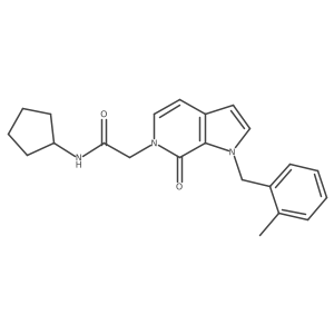 N-cyclopentyl-2-(1-(2-methylbenzyl)-7-oxo-1H-pyrrolo[2,3-c]pyridin-6(7H)-yl)acetamide结构式