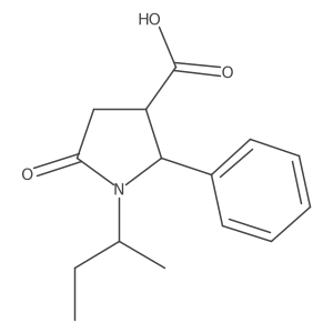 1-(sec-Butyl)-5-oxo-2-phenylpyrrolidine-3-carboxylic acid结构式
