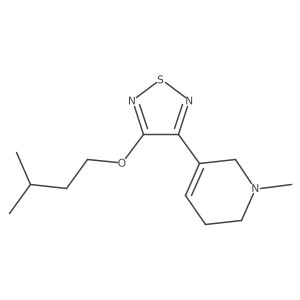 1,2,3,6-Tetrahydro-1-methyl-5-[4-(3-methylbutoxy)-1,2,5-thiadiazol-3-yl]pyridine结构式