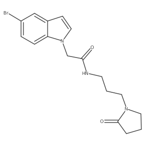 2-(5-bromo-1H-indol-1-yl)-N-[3-(2-oxopyrrolidin-1-yl)propyl]acetamide Structure