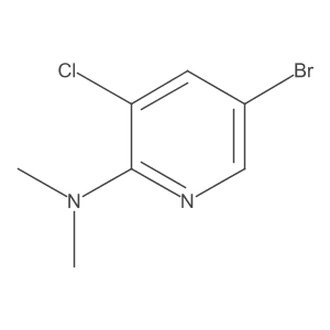 5-bromo-3-chloro-N,N-dimethylpyridin-2-amine Structure