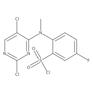 2-[(2,5-Dichloropyrimidin-4-yl)-methylamino]-5-fluorobenzenesulfonyl chloride结构式