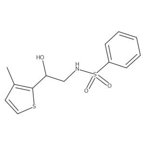 N-[2-hydroxy-2-(3-methylthiophen-2-yl)ethyl]benzenesulfonamide结构式