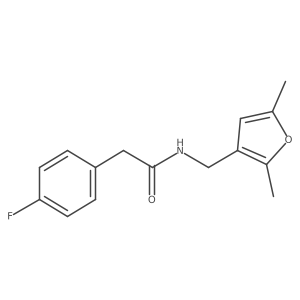 N-[(2,5-dimethylfuran-3-yl)methyl]-2-(4-fluorophenyl)acetamide结构式