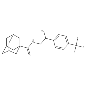 N-{2-hydroxy-2-[4-(trifluoromethyl)phenyl]ethyl}adamantane-1-carboxamide结构式