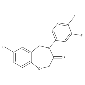 7-chloro-4-(3,4-difluorophenyl)-4,5-dihydro-1,4-benzoxazepin-3(2H)-one Structure