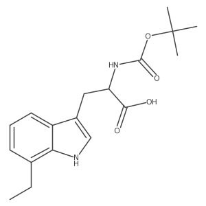 2-((tert-Butoxycarbonyl)amino)-3-(7-ethyl-1H-indol-3-yl)propanoic acid结构式