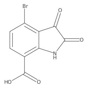 4-bromo-2,3-dioxo-1H-indole-7-carboxylic acid结构式