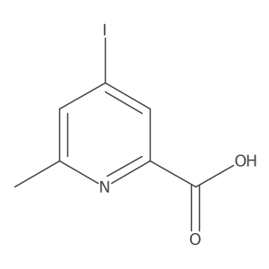 4-Iodo-6-methylpyridine-2-carboxylic acid结构式
