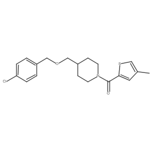 (4-(((4-Chlorobenzyl)oxy)methyl)piperidin-1-yl)(4-methylthiophen-2-yl)methanone结构式