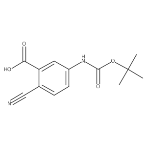 5-{[(Tert-butoxy)carbonyl]amino}-2-cyanobenzoic acid Structure