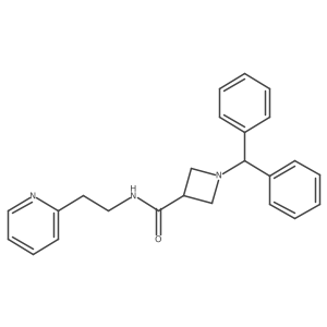 1-benzhydryl-N-[2-(2-pyridyl)ethyl]-3-azetanecarboxamide Structure