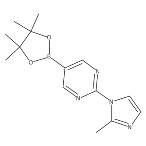 2-(2-Methylimidazol-1-yl)pyrimidine-5-boronic acid pinacol ester结构式