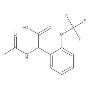 2-Acetamido-2-[2-(trifluoromethoxy)phenyl]acetic acid Structure
