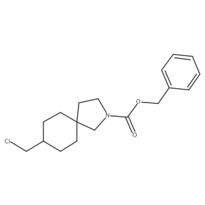 Benzyl 8-(chloromethyl)-2-azaspiro[4.5]decane-2-carboxylate结构式