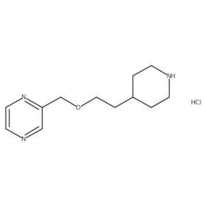 2-((2-(Piperidin-4-yl)ethoxy)methyl)pyrazine hydrochloride结构式