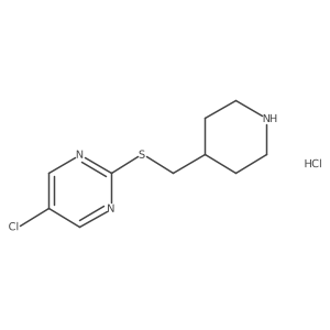 5-Chloro-2-((piperidin-4-ylmethyl)thio)pyrimidine hydrochloride Structure