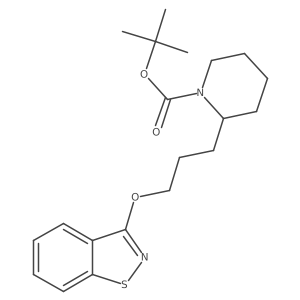 tert-Butyl 2-(3-(benzo[d]isothiazol-3-yloxy)propyl)piperidine-1-carboxylate Structure