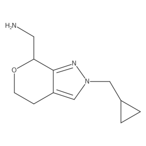 (2-(Cyclopropylmethyl)-2,4,5,7-tetrahydropyrano[3,4-c]pyrazol-7-yl)methanamine Structure