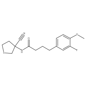 N-(3-cyanothiolan-3-yl)-4-(3-fluoro-4-methoxyphenyl)butanamide Structure