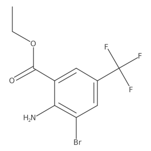 Ethyl 2-amino-3-bromo-5-(trifluoromethyl)benzoate Structure