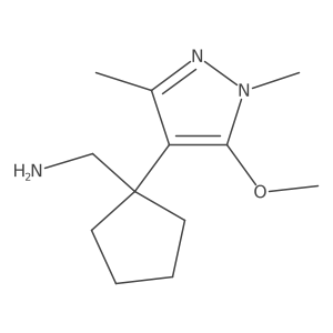 [1-(5-methoxy-1,3-dimethyl-1H-pyrazol-4-yl)cyclopentyl]methanamine Structure