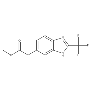 Methyl 2-(2-(trifluoromethyl)-1H-benzo[d]imidazol-5-yl)acetate结构式