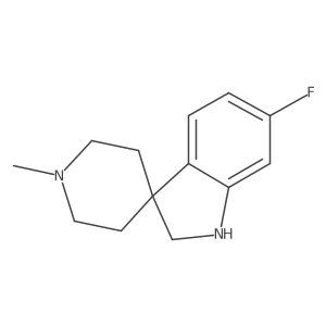 6-Fluoro-1'-methylspiro[indoline-3,4'-piperidine]结构式