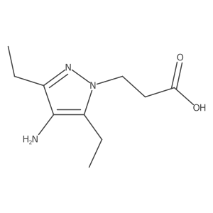 3-(4-amino-3,5-diethyl-1H-pyrazol-1-yl)propanoic acid结构式