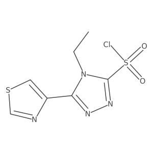 4-ethyl-5-(1,3-thiazol-4-yl)-4H-1,2,4-triazole-3-sulfonyl chloride Structure