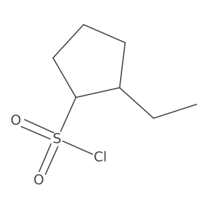 2-Ethylcyclopentane-1-sulfonyl chloride Structure