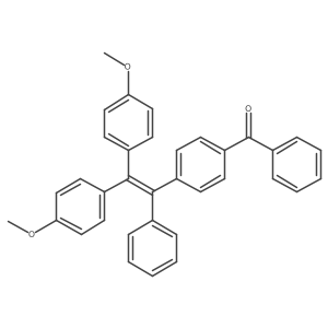 [4-[2,2-Bis(4-methoxyphenyl)-1-phenylvinyl]phenyl](phenyl)methanone Structure