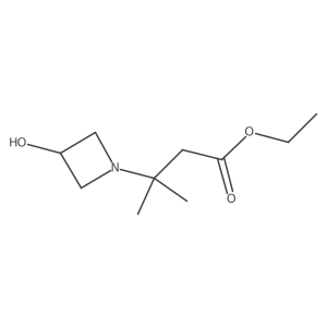 Ethyl 3-(3-hydroxyazetidin-1-yl)-3-methylbutanoate结构式