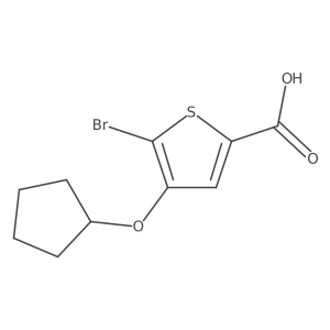 5-Bromo-4-(cyclopentyloxy)thiophene-2-carboxylic acid Structure