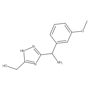 (3-(Amino(3-methoxyphenyl)methyl)-1H-1,2,4-triazol-5-yl)methanol Structure