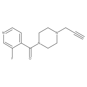 (3-Fluoropyridin-4-yl)-(4-prop-2-ynylpiperazin-1-yl)methanone结构式