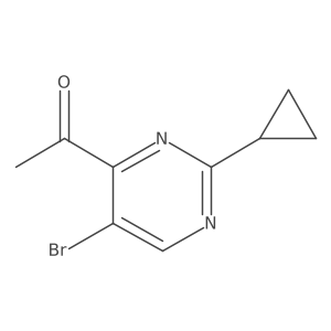1-(5-Bromo-2-cyclopropylpyrimidin-4-yl)ethan-1-one Structure