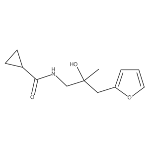 N-[3-(furan-2-yl)-2-hydroxy-2-methylpropyl]cyclopropanecarboxamide Structure