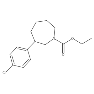 Ethyl 3-(4-chlorophenyl)azepane-1-carboxylate结构式