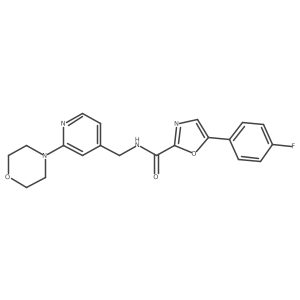 5-(4-fluorophenyl)-N-((2-morpholinopyridin-4-yl)methyl)oxazole-2-carboxamide结构式