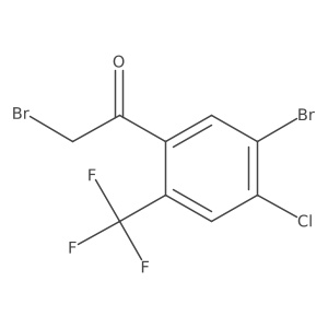 5'-Bromo-4'-chloro-2'-(trifluoromethyl)phenacyl bromide结构式
